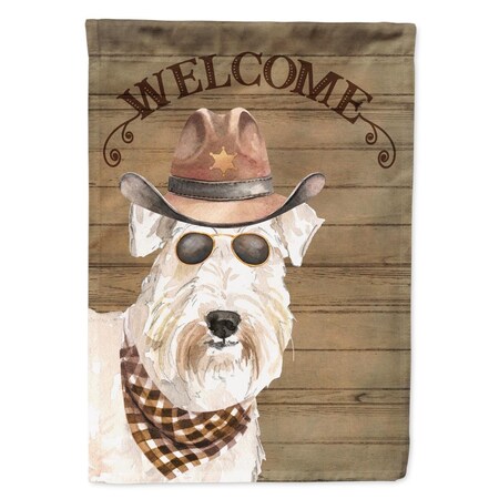 Carolines Treasures 28 x 0.01 x 40 in. Wheaten Terrier Country Dog Flag Canvas House Size CK6376CHF